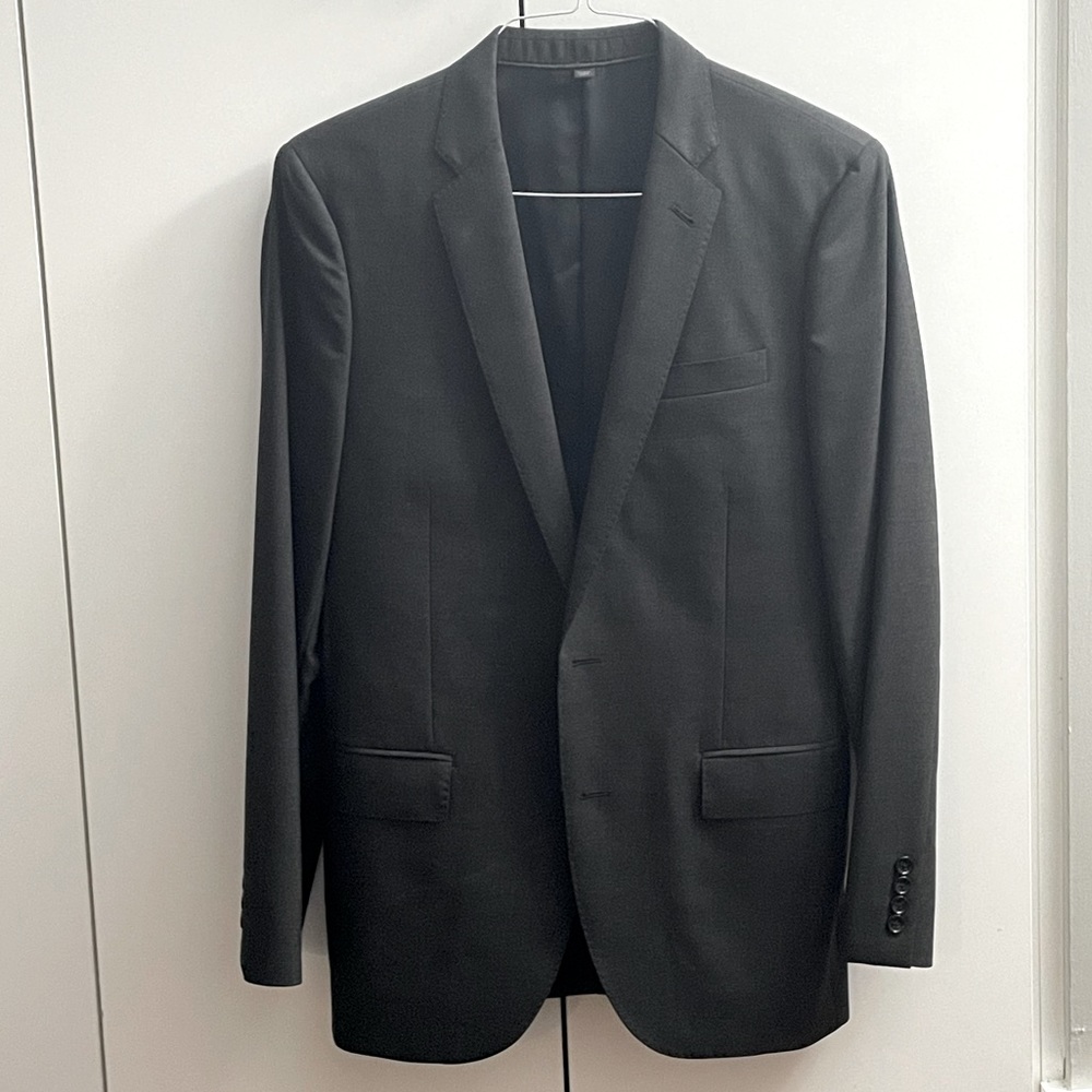 J. Crew Men’s Ludlow Slim Suit Jacket - Dark Charcoal Gray - Size 38R Loro Piana